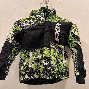 FXR Black and Green Splatter Jacket w/ Pants Size 6